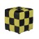 Chess pouf 400x400x420 black-and-lime