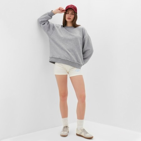 Female sweatshirt Minaku: Casual Collection color light gray melange, size 46-48-1