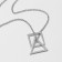 Unisex pendant "Geometry", Color silver, 30 cm