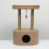 House for cats with a claw, with an oval shelf, 54 x 34 x 80 cm, felt, jute, brown