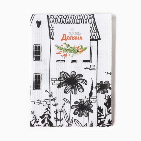 Полотенце кухонное Доляна «Дом там где сердце» 35х60 см, 100% хл, 160г/м2-4