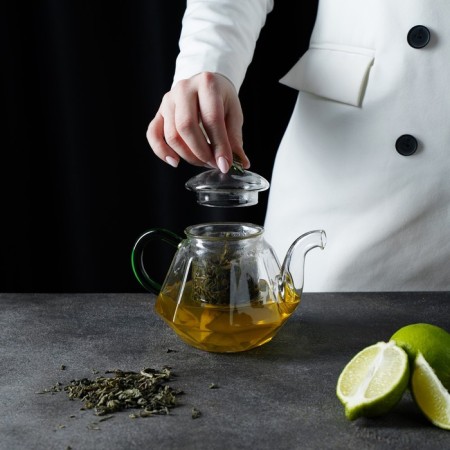 Hot kettle with Green Glass Situ, 600 ml-7