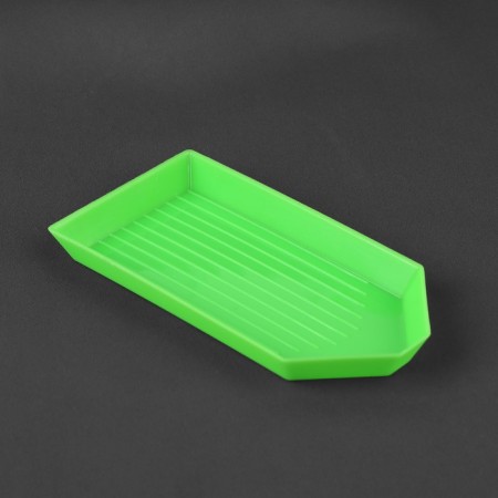 Organizer-lobby for beads and rhinestones, 4.8 × 9 cm, 4 pcs on a stand, green color/transparent-3