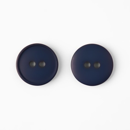 Button, 2 punctures, d = 15 mm, the color is dark blue-2