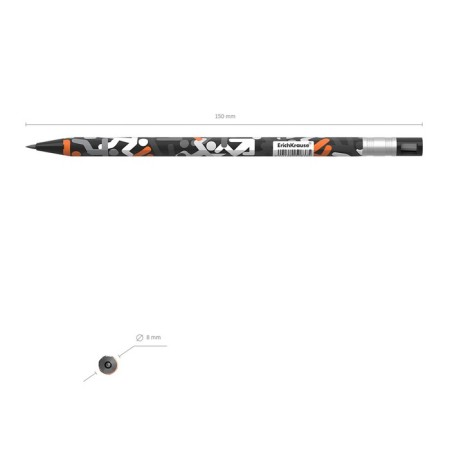 Mechanical pencil Erichkrause "Colortouch Walkers", Grifel D = 2.0 mm, with a grif, "Soft-Touch" with a design, in a tube-4