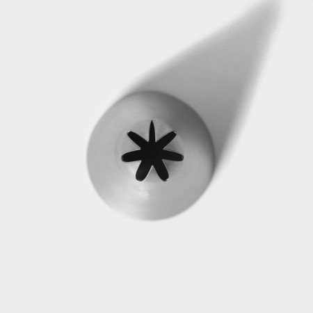 Confectionery nozzle "Closed star", D = 3 cm, exit 0.3 cm, stainless steel-3