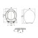 Orio K-01 toilet seat, adjustable, white