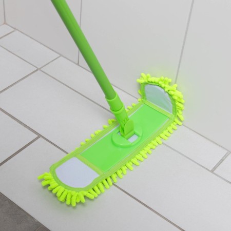 Mop for washing the floor is a flat share, a microfiber nozzle 38 × 8 cm, flexible edges, telescopic pen 80-120 cm-4