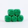 Set of playing cubes, 5 pcs, 1.5x1.5 cm, green