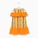 Sarafan for the girl, the color is light beige/orange, height 122 cm