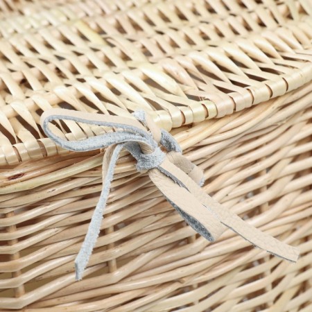 Basket "Picnic", with a lid, No. 1, bottom: 16x31 cm, top: 40x28 cm, h = 25/45 cm, willow-4