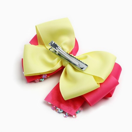 Outlet. Hair bow on a hairpin, 12.5 cm, kitty Marie-1