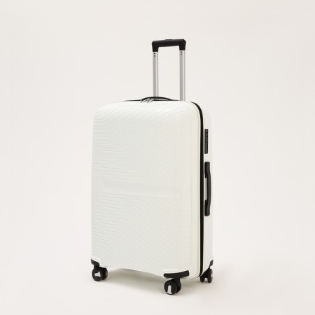 Big suitcase 28 ", lightning department, code castle, 4 wheels, white color
