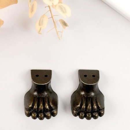 Corner (leg) for the "paw" Set 2 pcs of bronze 3x1.7 cm