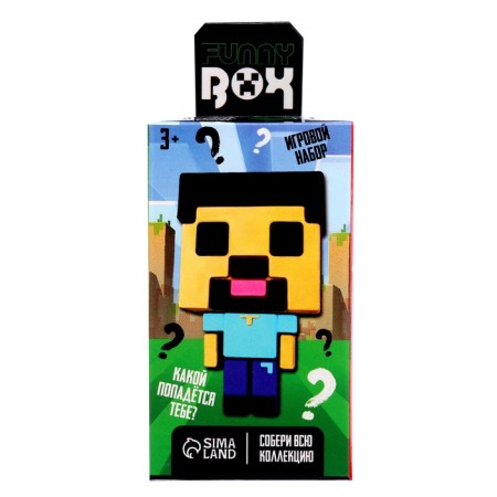 Toy - Funny Box Square "Square men": children's keychain, stickers, card-7