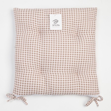 Siddle on the chair Ethel "Cell" 40x40 cm, col. Beige, 100% polyester-6