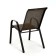 Set of garden furniture: a square table and 2 brown stools, load up to 120 kg