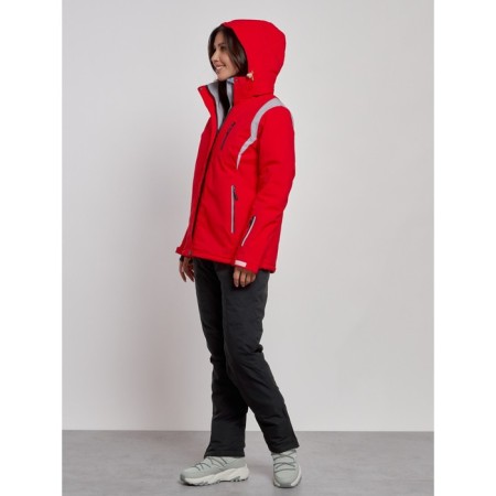 Ski costume female winter, size 50, red color-1