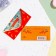 Money envelope "On Birthday!" Cutting, embossing, red-blue