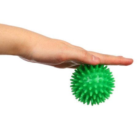 Developing massage ball, diameter 7 cm, green color, crumb I-11