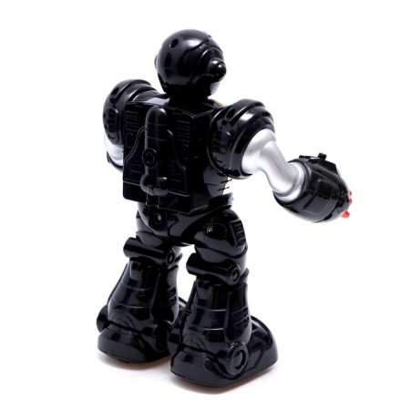 Superbot robot, light and sound effects, works from batteries, gold color-3