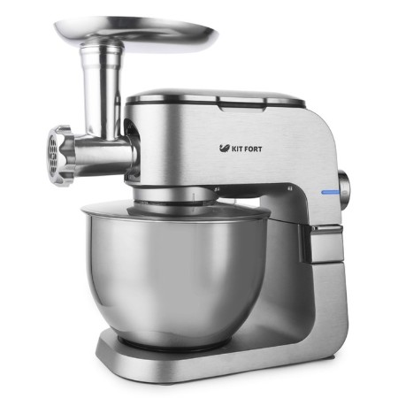 Mixer KitFort KT-1350, Planetarny, 1300 W, 6 l, 6 speeds + impulse, silver