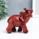 Polystone souvenir for a red tree set of 7 pcs "Herd of elephants" 9; 7.5; 7; 6.5; 5.3, 4.8.4 cm
