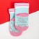 New Year's children's socks I am a “bunny”, blue color, 12-14 cm