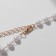 Piece with pearls "Olympia" Suspension heart, white color in gold, 30 cm