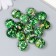 Beads for creativity plastic "Marble. Green" set of 15 pcs 1.7x1.7x1 cm