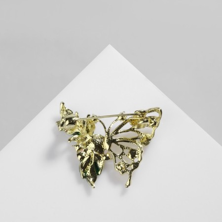 Brooch "Butterfly" Flora, colored in gold-1