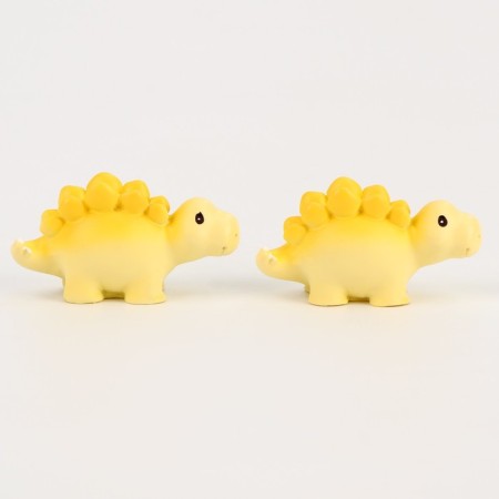 Miniature puppet "dinosaurus", set 2 pcs., Size 1 pc. - 3 × 5.5 × 2 cm, yellow color-3