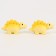 Miniature puppet "dinosaurus", set 2 pcs., Size 1 pc. - 3 × 5.5 × 2 cm, yellow color