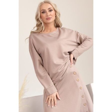 Female suit, size 54, beige color-12