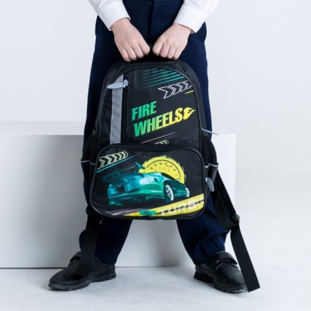 School backpack, 37 x 26 x 13 cm, ergonomic back, Calligrata ORT "Call with speedometer"-11