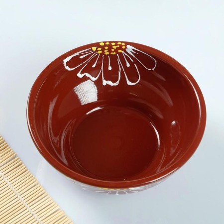 Big Pskovskaya bowl 0.8l / 7.3x18.5cm, chamomile brown-1