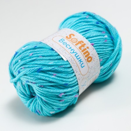 Yarn 60% acrylic, 30% cashmere, 10% silk "spring" 50 g 80 m color 23a water blue-1