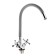 Kitchen mixer Zein Z2108, two -wound, silicone spout, gray/chrome