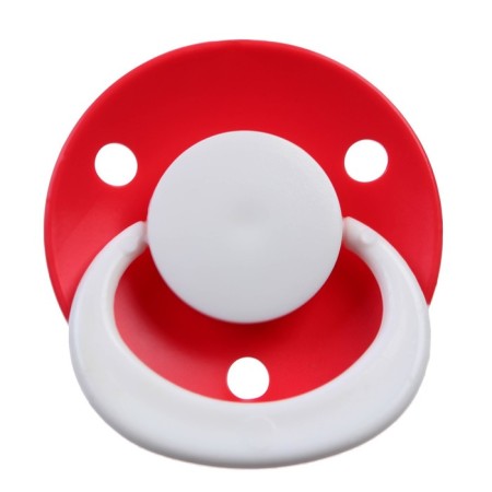 Orthodontic dummy nipple, latex, from 0 months, with a cap, color mix-3