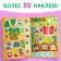 A book with a scretch-layer and reusable stickers "Magic New Year"