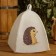 Bath hat with a children's print "Hedgehog", white