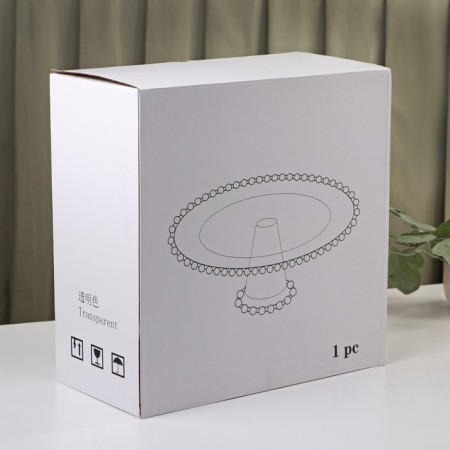 Glass stand for a cake on the orbit leg, 31 × 12 cm-4