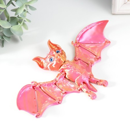 Souvenir-Antistress "Bat Bartog Mouse" 23.5x11.5x3.8 cm, pink chameleon-1