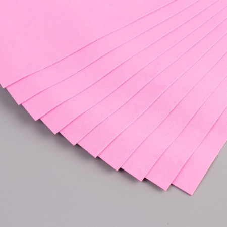 Foamiran "pale pink" 1 mm (set of 10 sheets) mix format A4-3