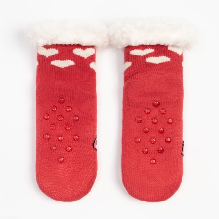 Children's socks with fur inside "unicorn", pink color, size 14-16 (24-27)-2