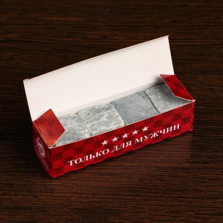 Whiskey stones "High Quality", natural steat, 4 pcs-1