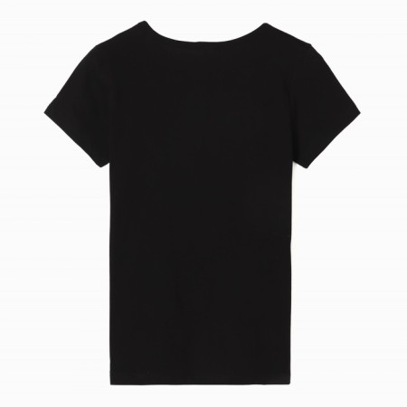 T -shirt female, black color, size 48-6
