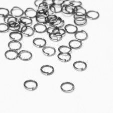 Connective ring 0.6 × 5 mm (set 50 g, ± 950 pcs.) SM-973, color gray color