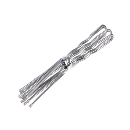 Hair hairpin "Classic" (set 10 pcs) 6 cm, silver-1