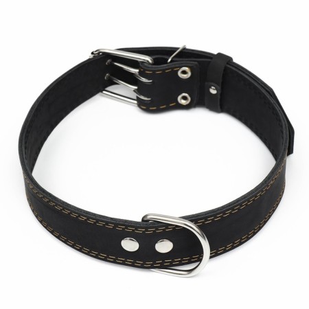 The collar is two-layer leather, 85 x 4.5 cm, Osh 50-70 cm, black-1